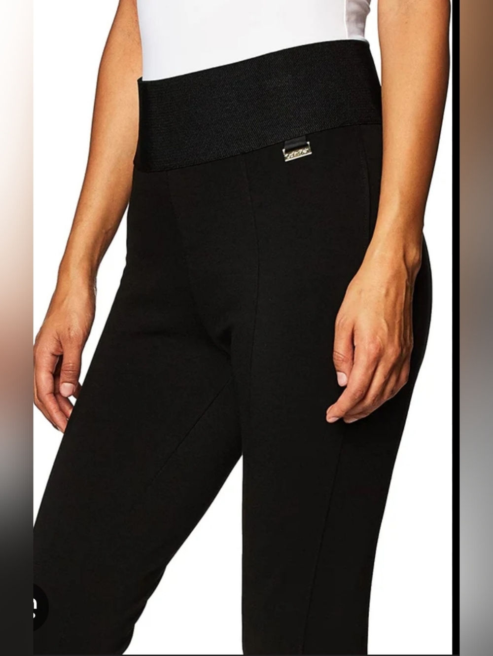 Calvin Klein Black Pull-On Ponte Leggings